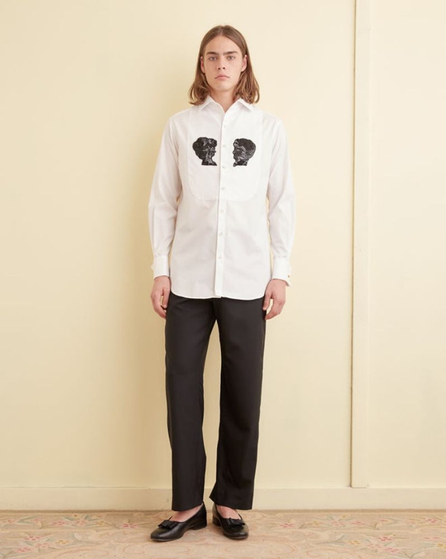 BODE New York Sequined Silhouette Tuxedo Shirt | Suiting