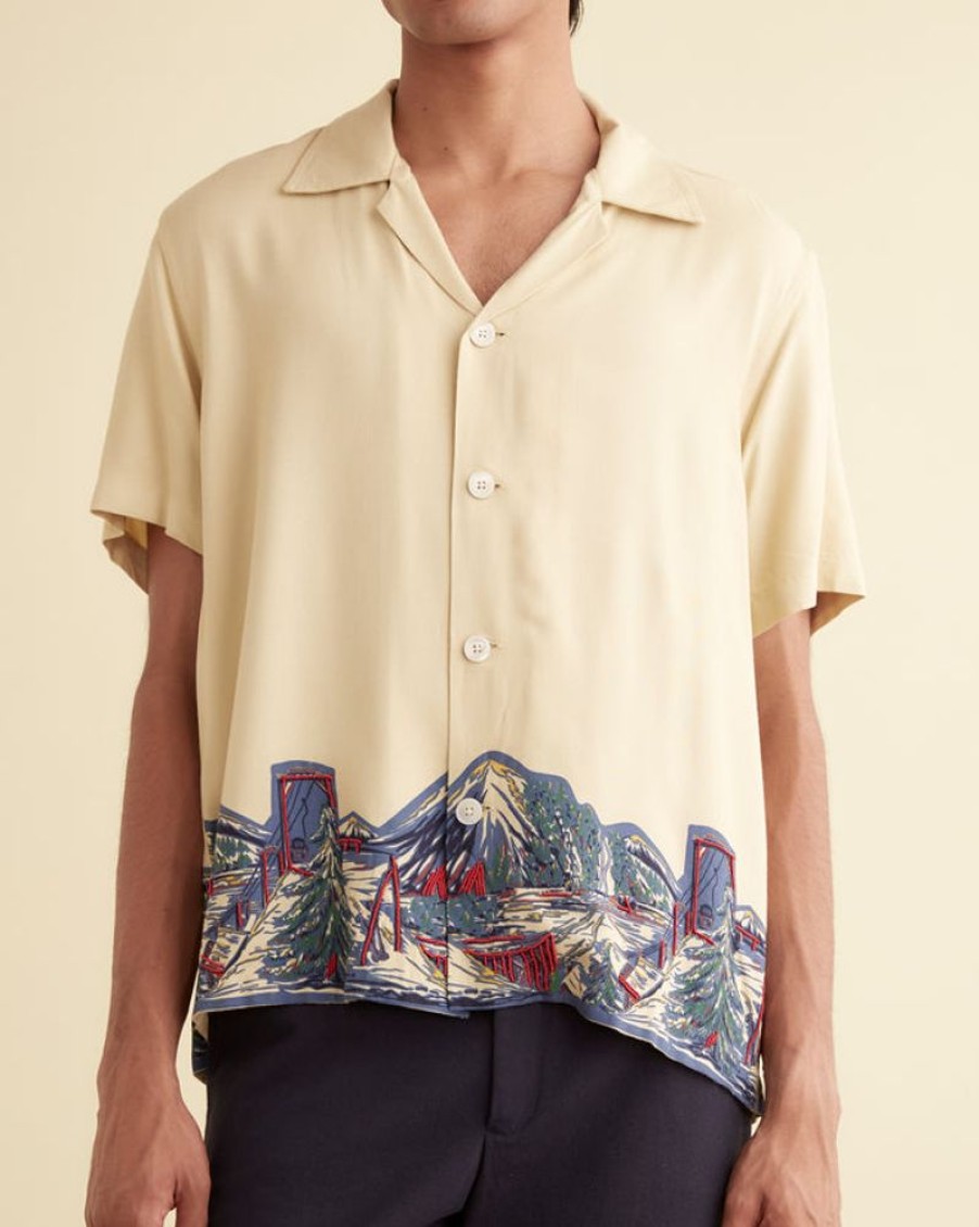 BODE New York Ski Lift Short Sleeve Shirt | Shirts