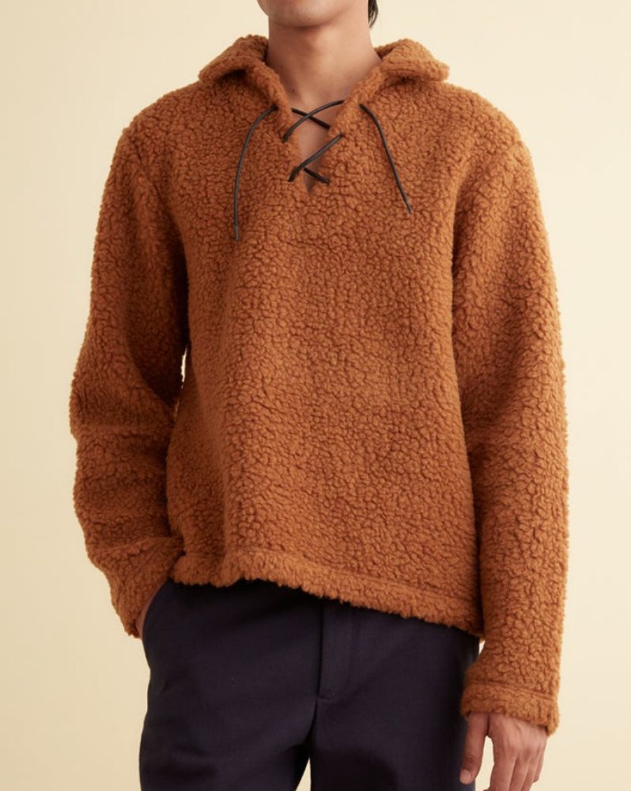 BODE New York Fleece Tie-Up Pullover | Outerwear