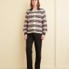 BODE New York Cherry Blossom Stripe Long Sleeve Shirt | Shirts