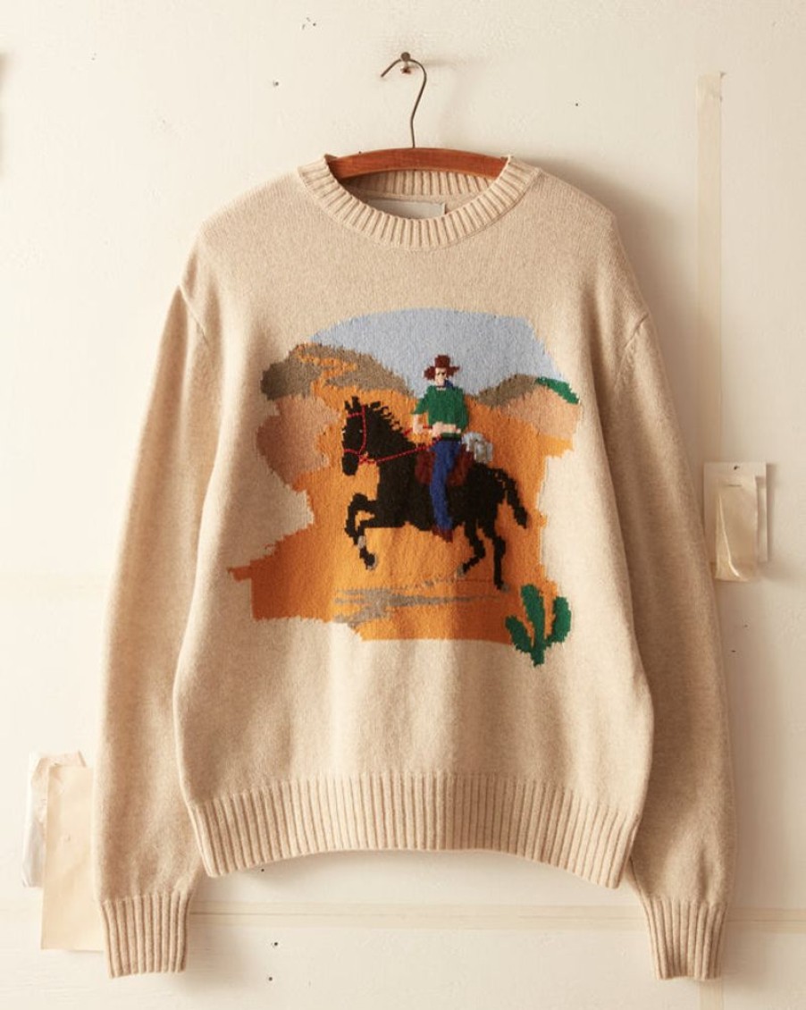 BODE New York Cowboy Crewneck | Knitwear