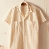 BODE New York Sheer Brick Lace Short Sleeve Shirt | Shirts