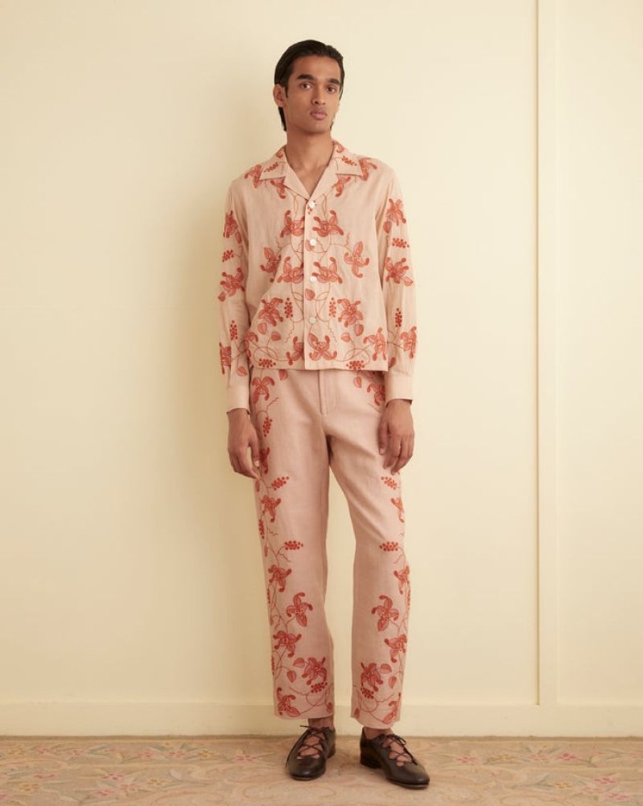 BODE New York Bougainvillea Trousers | Trousers & Pants