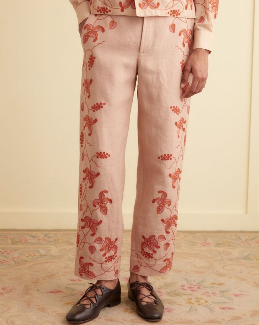 BODE New York Bougainvillea Trousers | Trousers & Pants