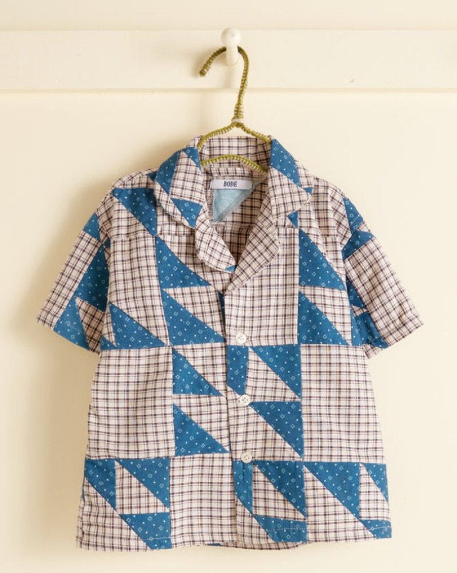 BODE New York Wandering Lover Quilt Kid'S Shirt - Blue | Baby Bode