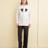 BODE New York Sequined Silhouette Tuxedo Shirt | Shirts