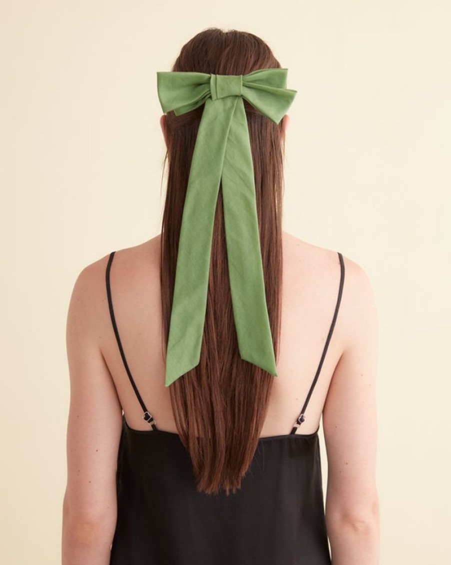 BODE New York Bow Barrette - Green | Accessories