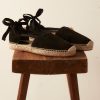 BODE New York Suede Lace-Up Espadrille - Black Natural | Shoes