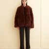 BODE New York Crane Shag Shearling Coat | Outerwear