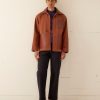 BODE New York Leather Tab Jacket - Tan/Brown | Outerwear