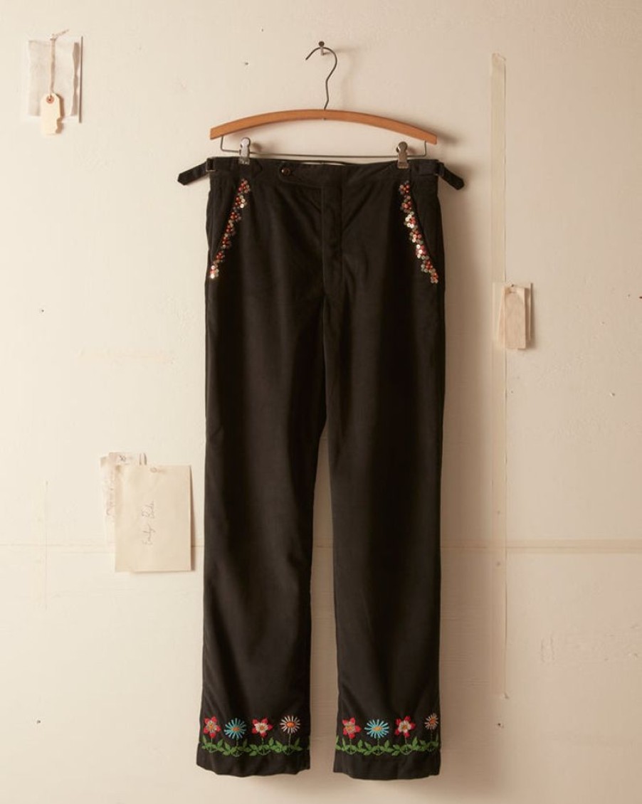 BODE New York Beaded Garden Vine Trousers | Trousers & Pants