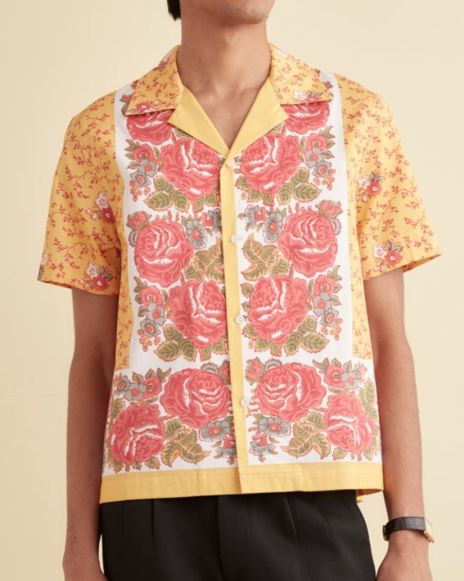 BODE New York Blooming Border Short Sleeve Shirt | Shirts