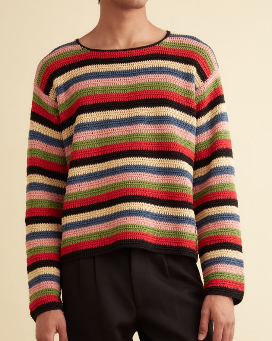 BODE New York Village Stripe Pullover | Knitwear