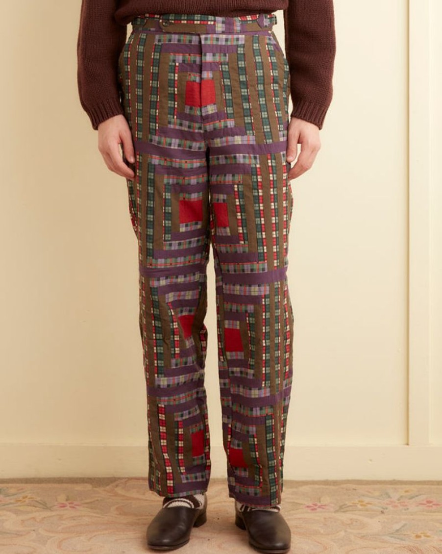 BODE New York Plaid Log Cabin Trousers | Trousers & Pants