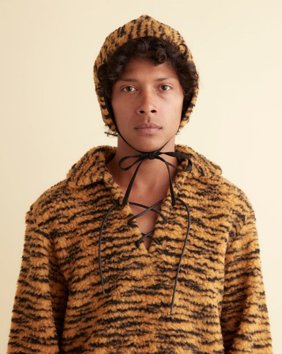 BODE New York Tiger Fleece Tie Cap | Accessories