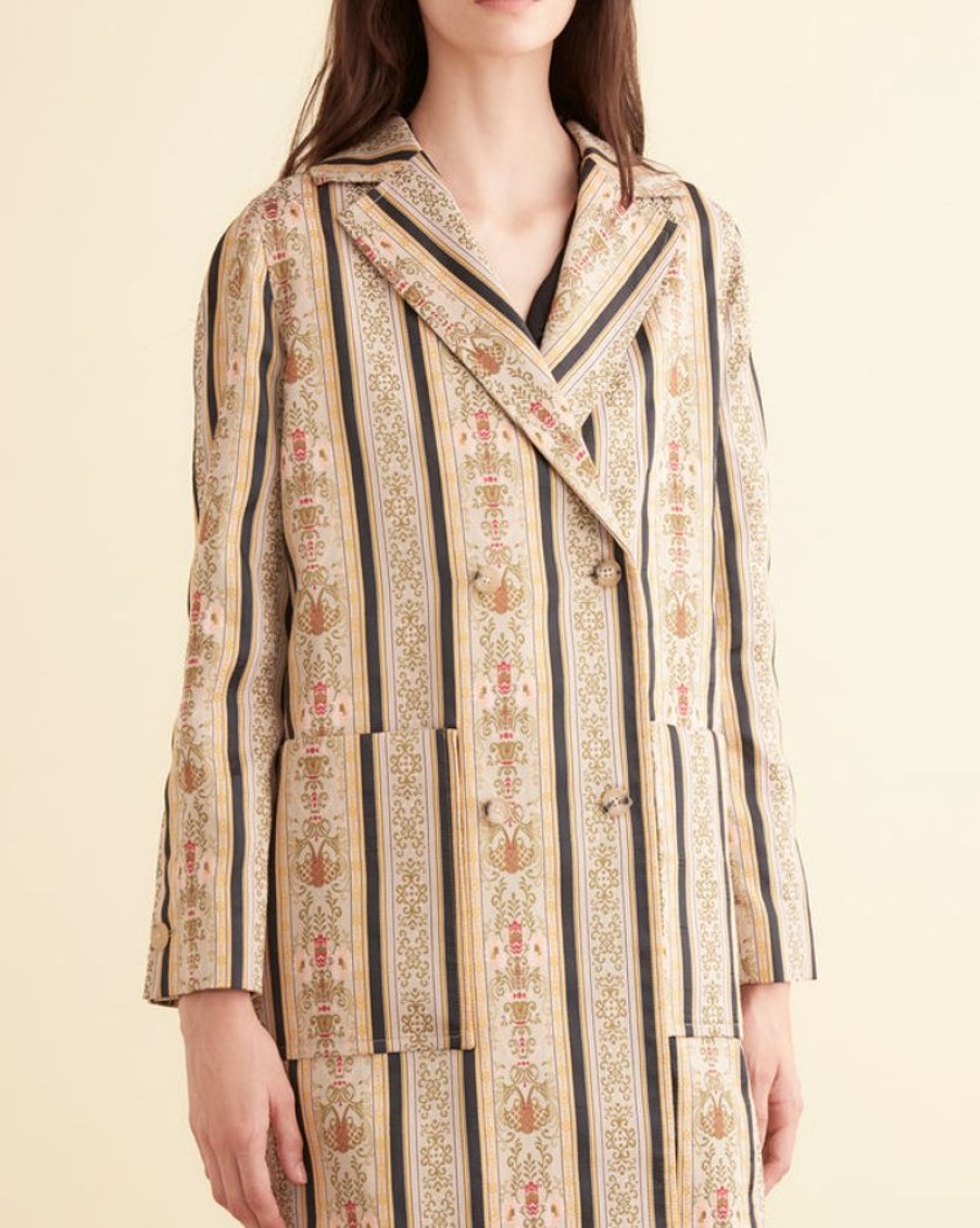 BODE New York Floret Brocade Coat | Outerwear