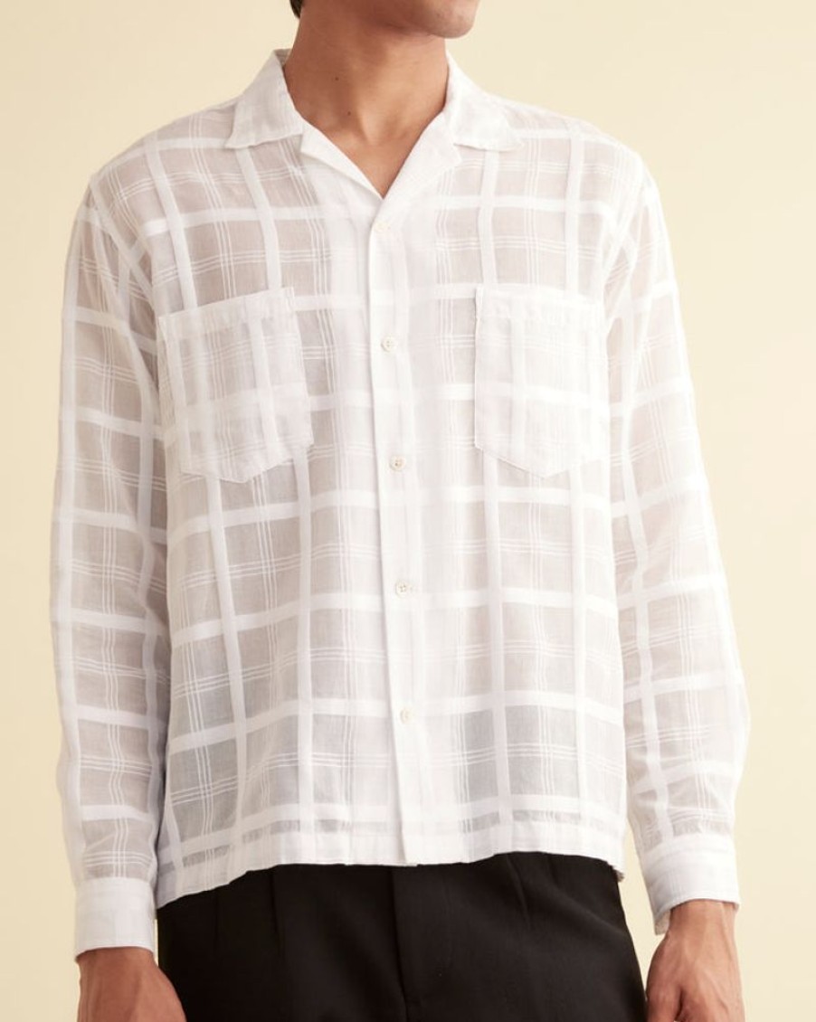 BODE New York Tonal Plaid Long Sleeve Shirt | Shirts