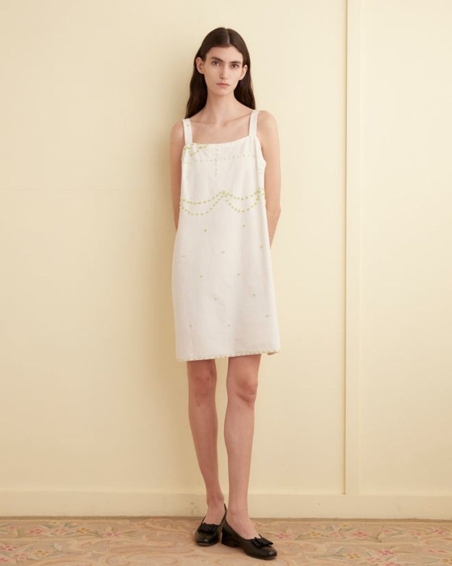 BODE New York Lime Tuft Dress - S | Dresses