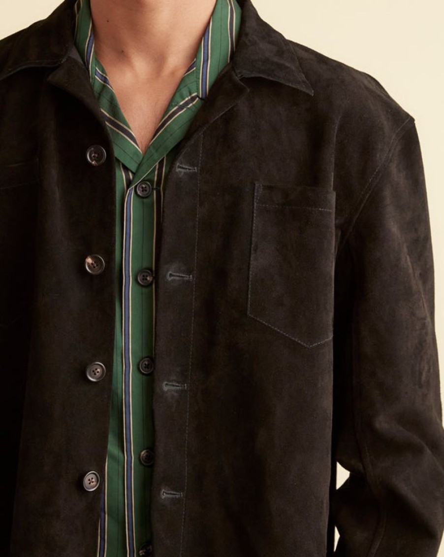 BODE New York Suede Overshirt | Outerwear