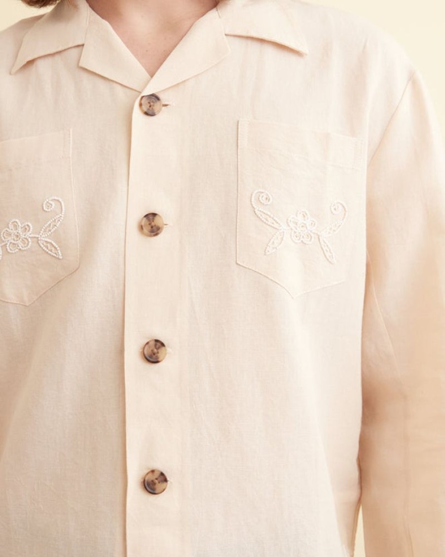 BODE New York Beaded Jasmine Overshirt | Shirts