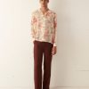 BODE New York Flowering Crabapple Long Sleeve Shirt | Shirts