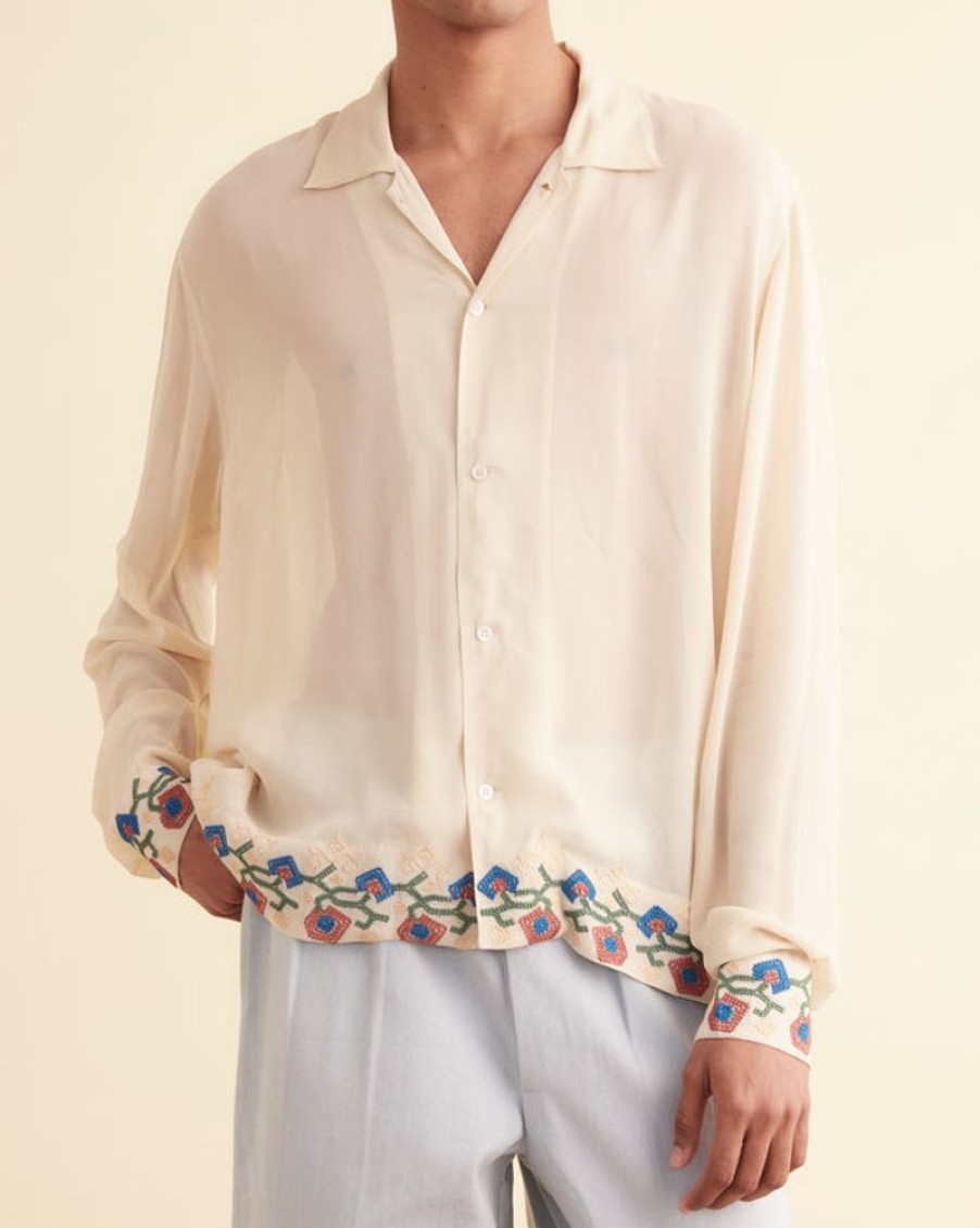 BODE New York Flowering Liana Long Sleeve Shirt | Shirts