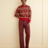 BODE New York Begonia Stripe Sweater | Knitwear