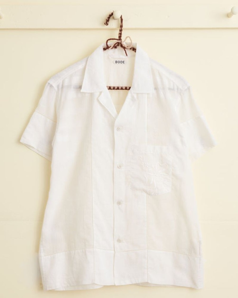 BODE New York Zephyr Cotton Short Sleeve Shirt - Xs | Shirts