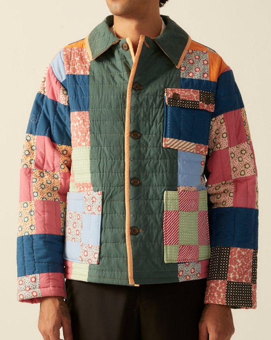 BODE New York Dotted Daisy Quilt Workwear Jacket | Outerwear