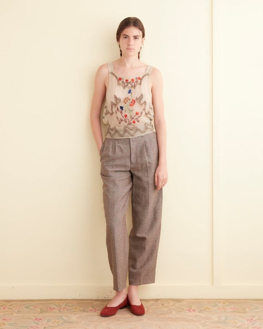 BODE New York Embroidered Flower Study Top | Tops