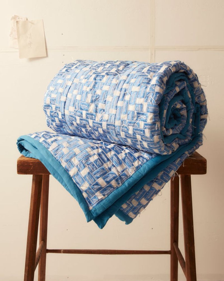 BODE New York Monday Label Quilt | Home Goods