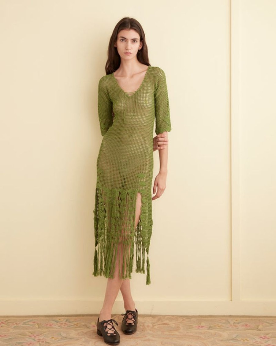 BODE New York Flint Dress - Apple | Knitwear