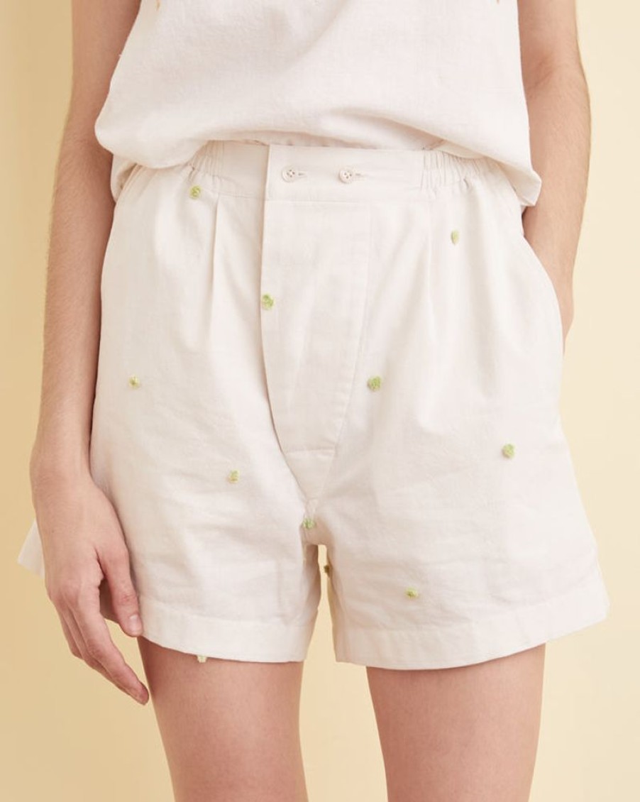 BODE New York Lime Pom Pom Shorts - Xs | Shorts