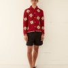 BODE New York Winchester Rose Long Sleeve Shirt | Knitwear