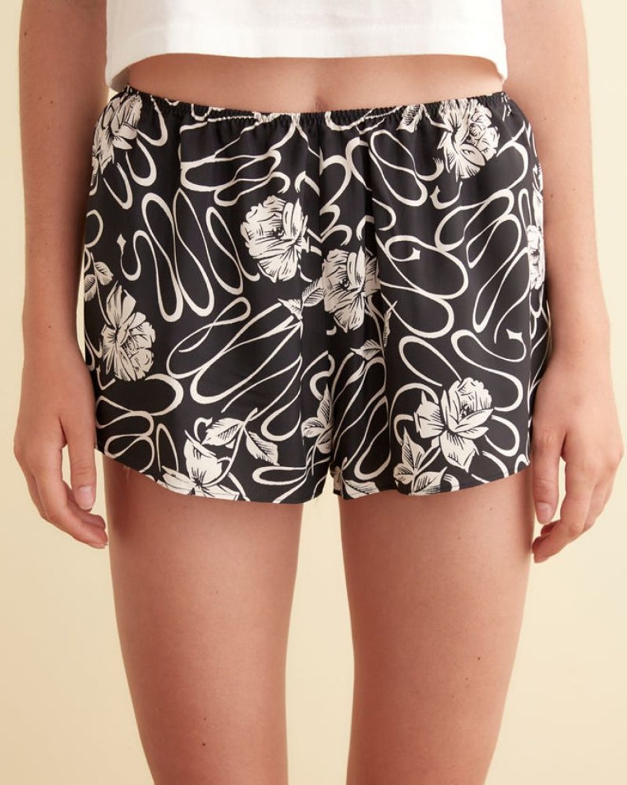 BODE New York White Rose Shorts - S | Shorts