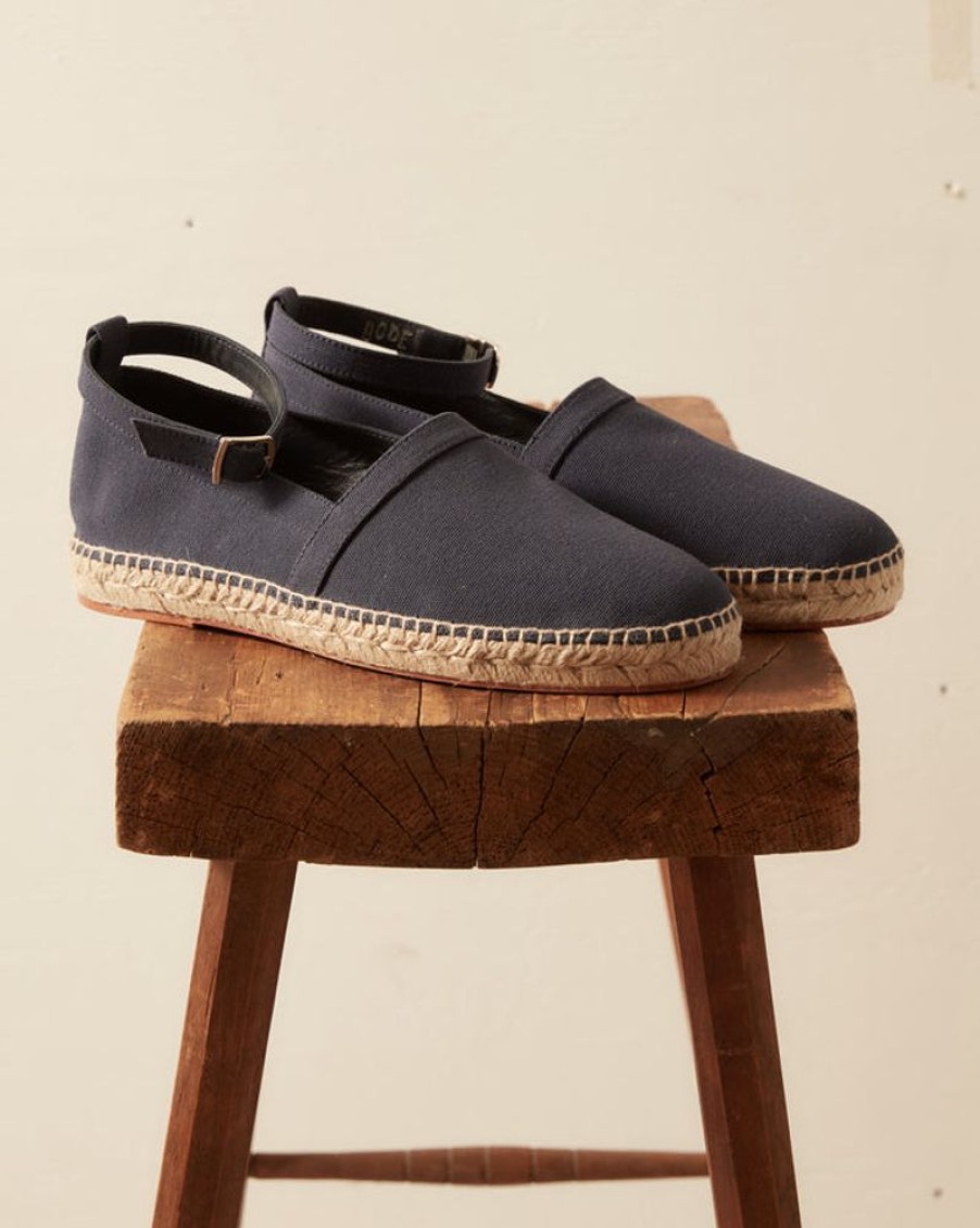 BODE New York Canvas Slip-On Espadrille - Navy | Shoes