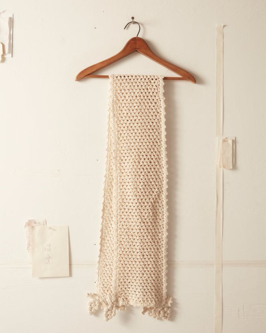 BODE New York Crochet Grape Scarf - Cream | Accessories