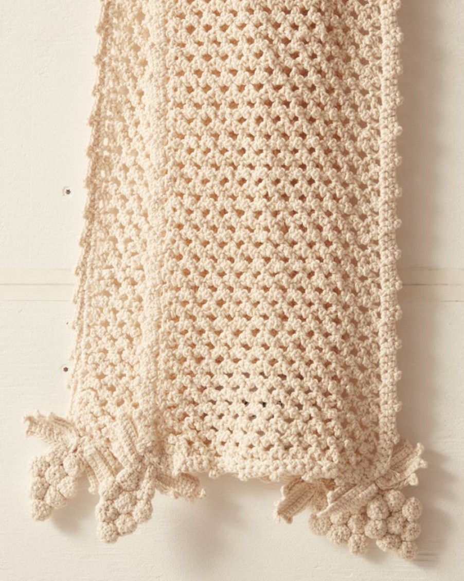 BODE New York Crochet Grape Scarf - Cream | Accessories