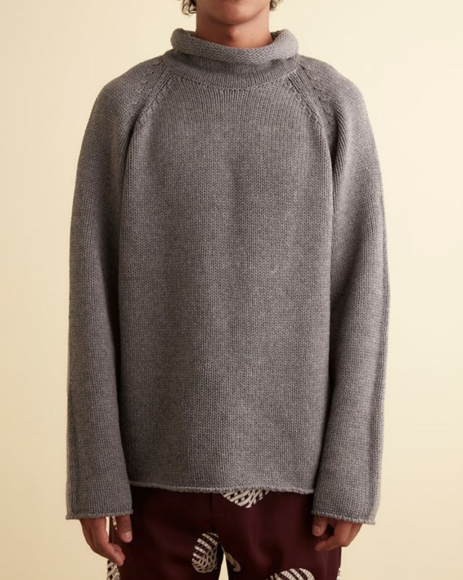 BODE New York Cashmere Rollneck - Grey | Knitwear