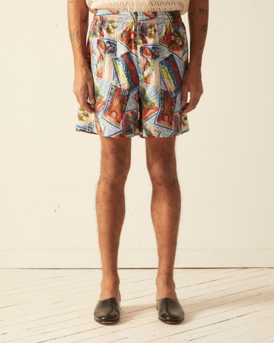 BODE New York Seersucker Postcard Shorts | Shorts