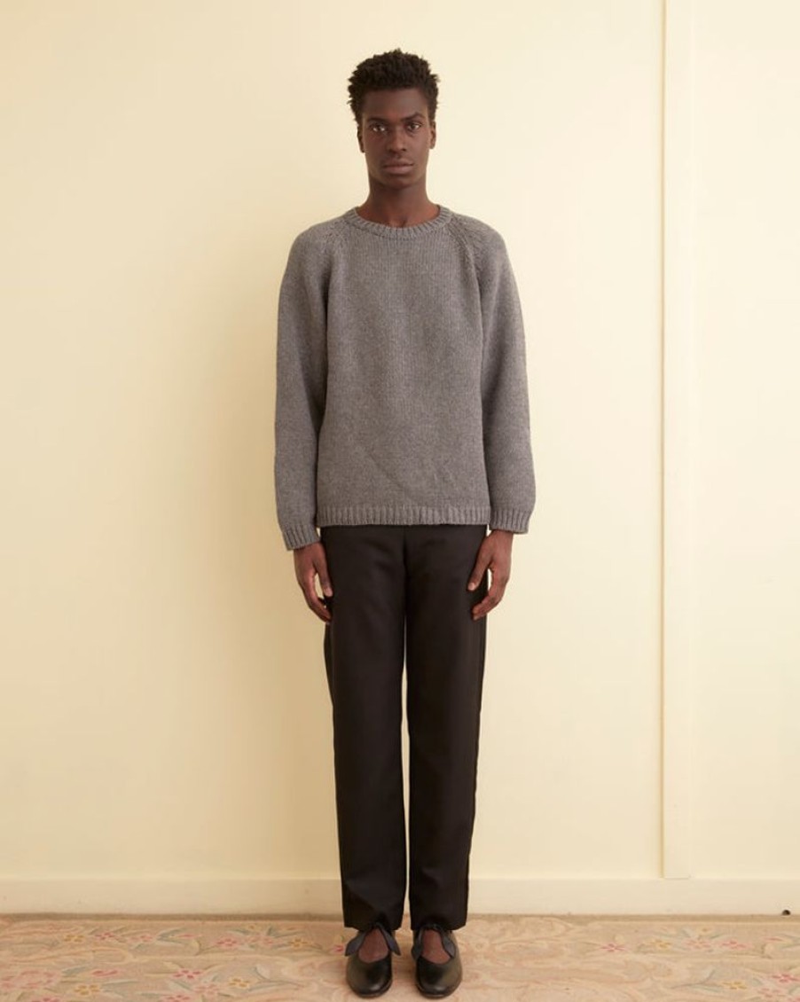 BODE New York Cashmere Crewneck - Grey | Knitwear