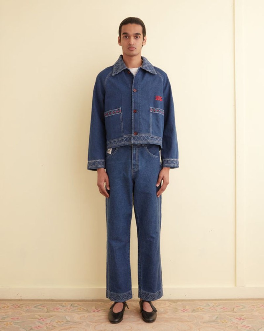 BODE New York Embroidered Denim Jacket | Outerwear