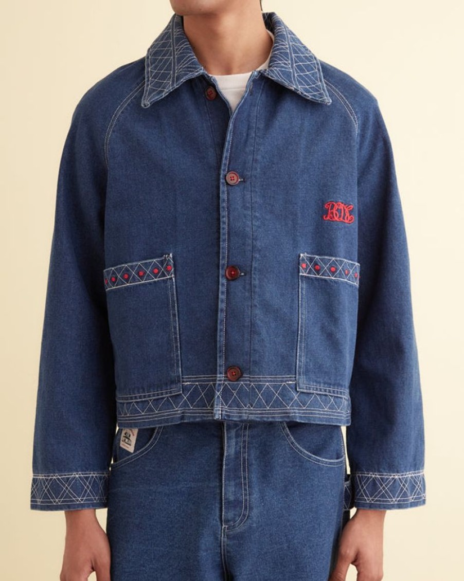 BODE New York Embroidered Denim Jacket | Outerwear