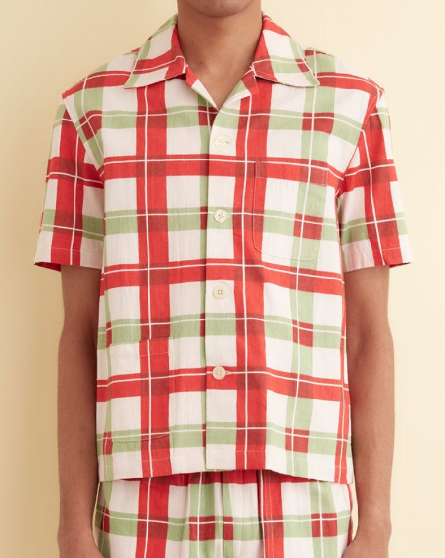 BODE New York Complementary Plaid Short Sleeve Shirt | Shirts