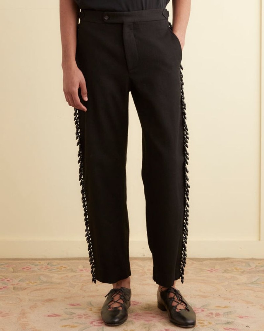 BODE New York Beaded Fringe Trousers | Trousers & Pants