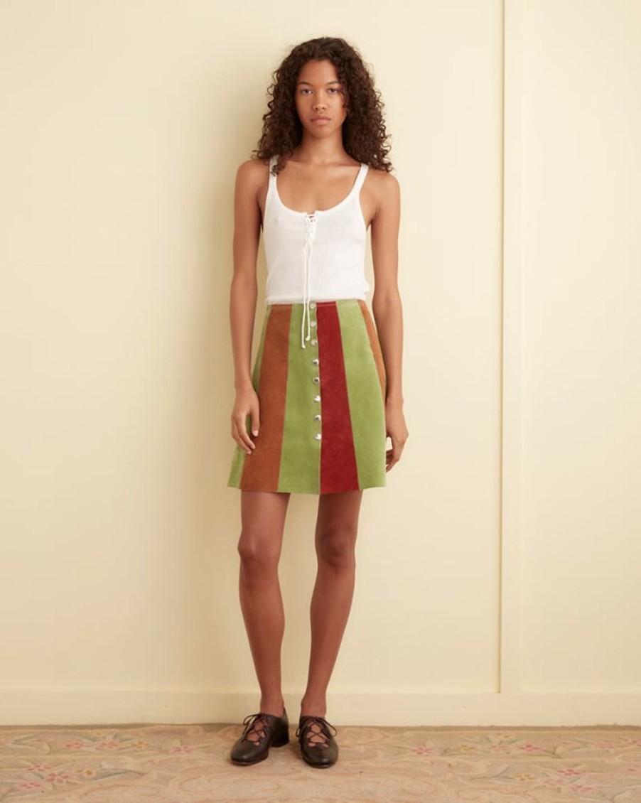 BODE New York Suede Snap Skirt | Skirts