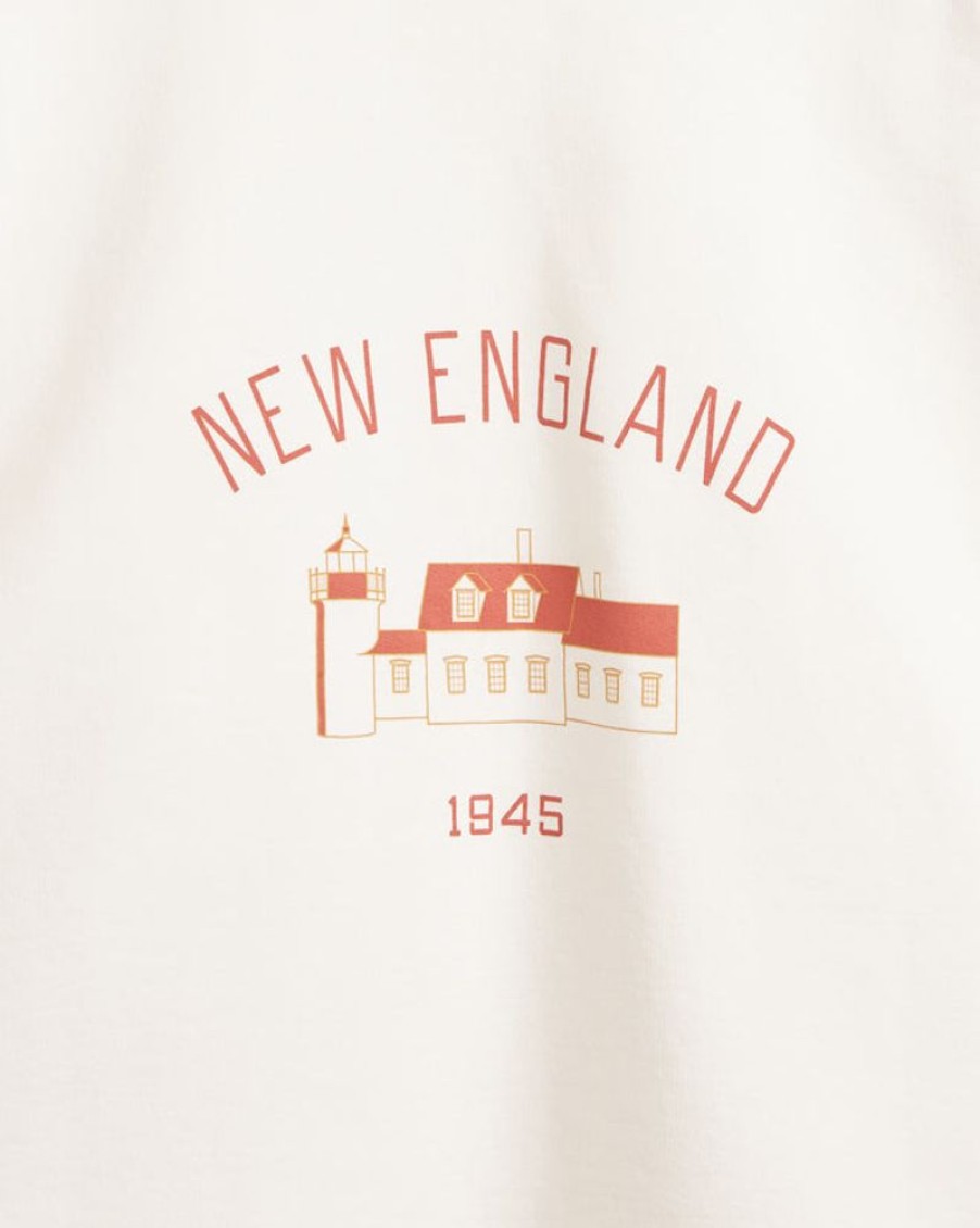 BODE New York New England Crewneck - White | Cut & Sew