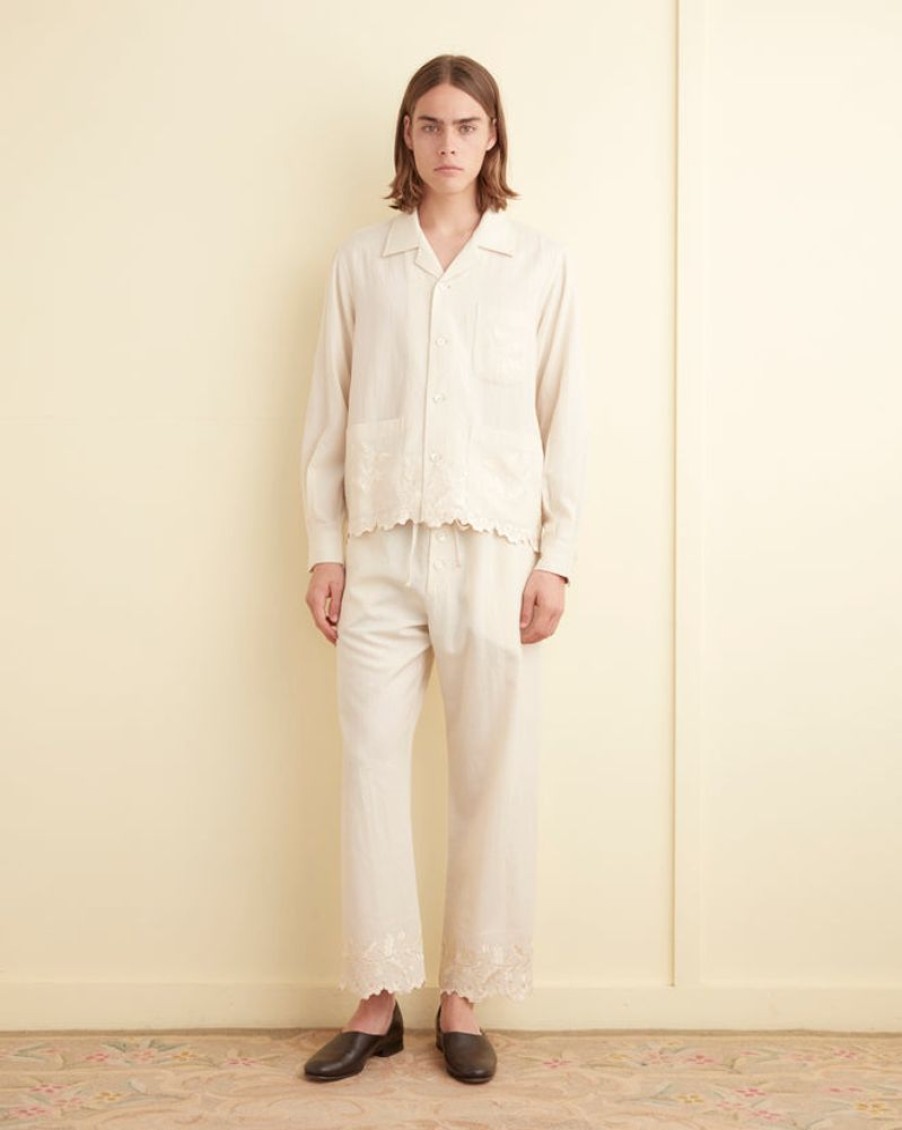 BODE New York Scalloped Acorn Pajama Pants | Trousers & Pants