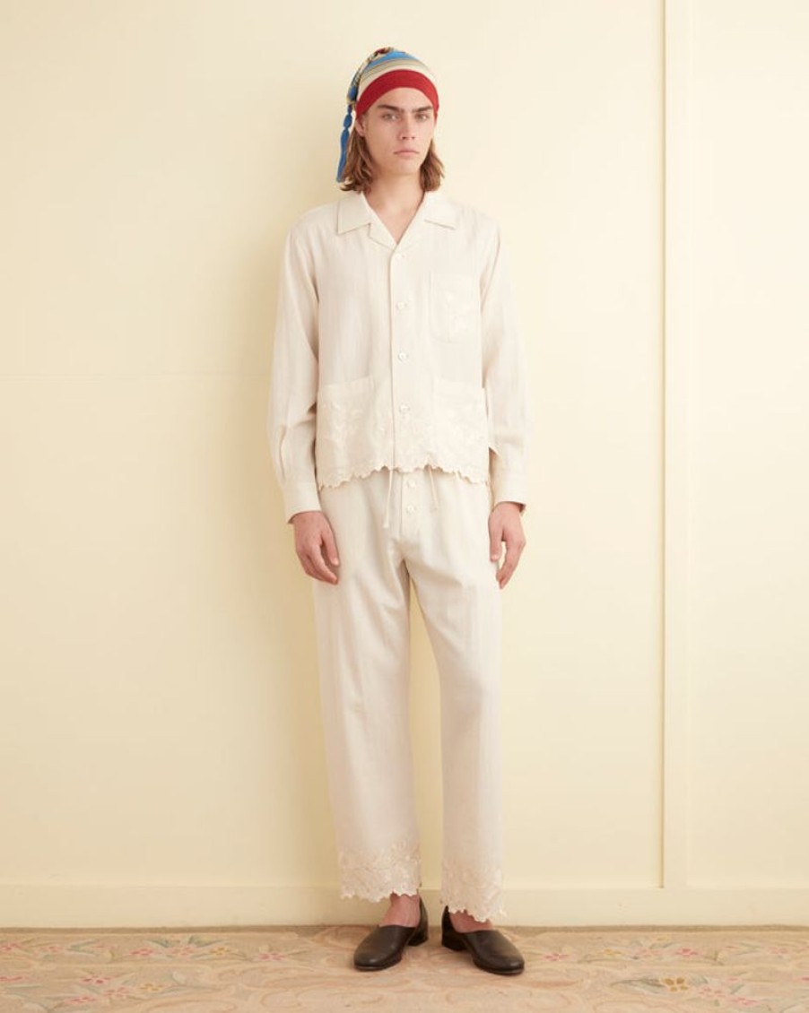 BODE New York Scalloped Acorn Pajama Pants | Trousers & Pants