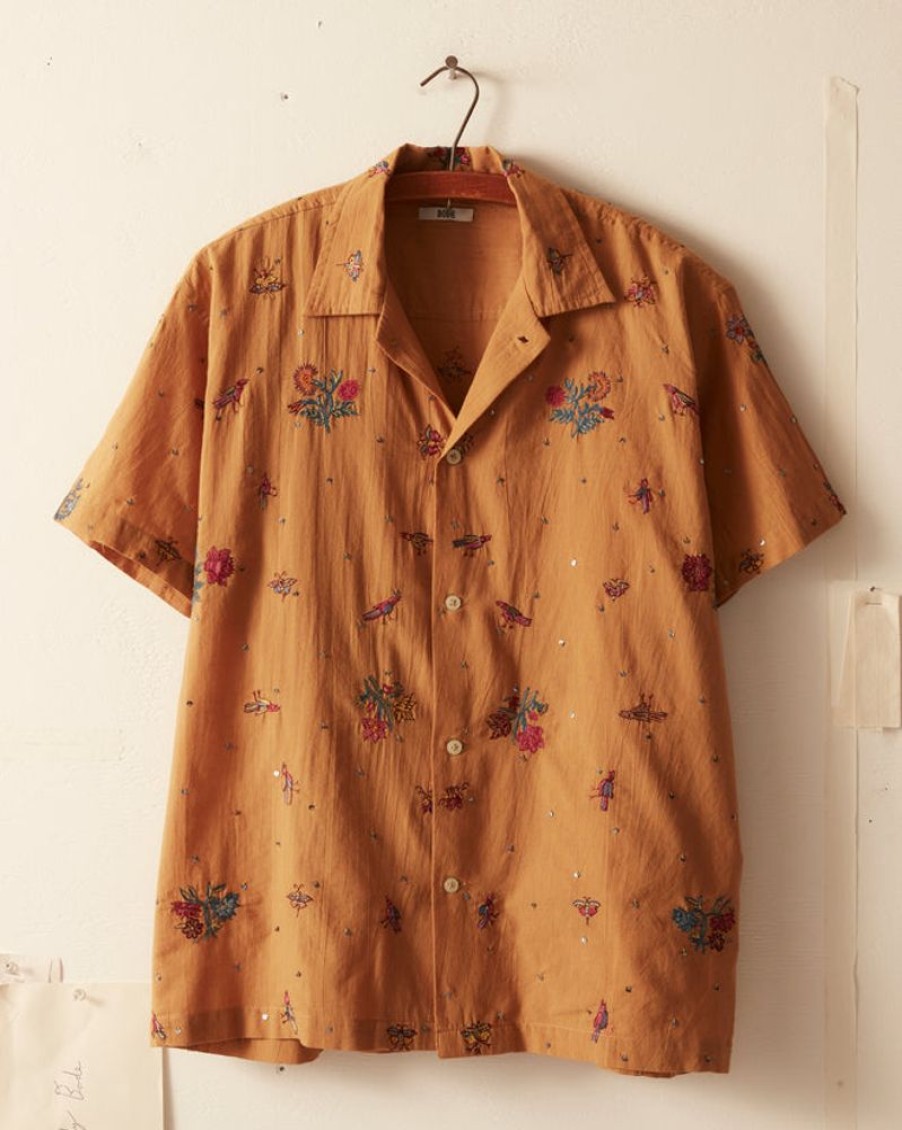 BODE New York Micro Bird Short Sleeve Shirt | Shirts